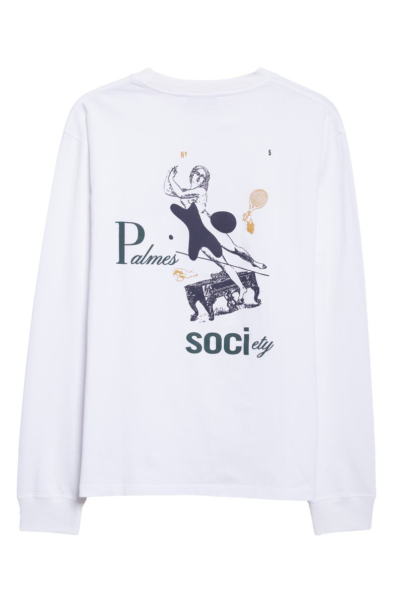 PALMES Piano Long Sleeve Graphic T-Shirt, Alternate, color, White