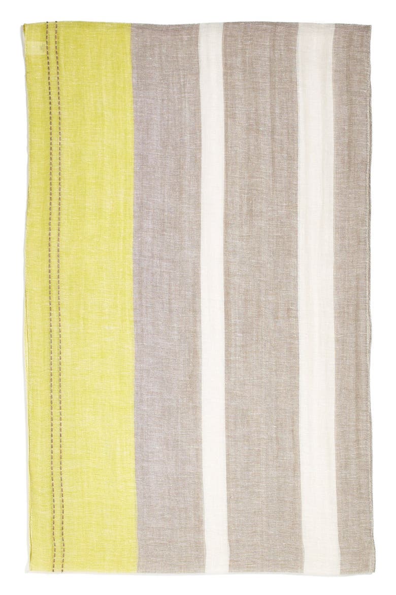 Pickstitch Stripe Infinity Scarf, Alternate, color, GREEN COMBO