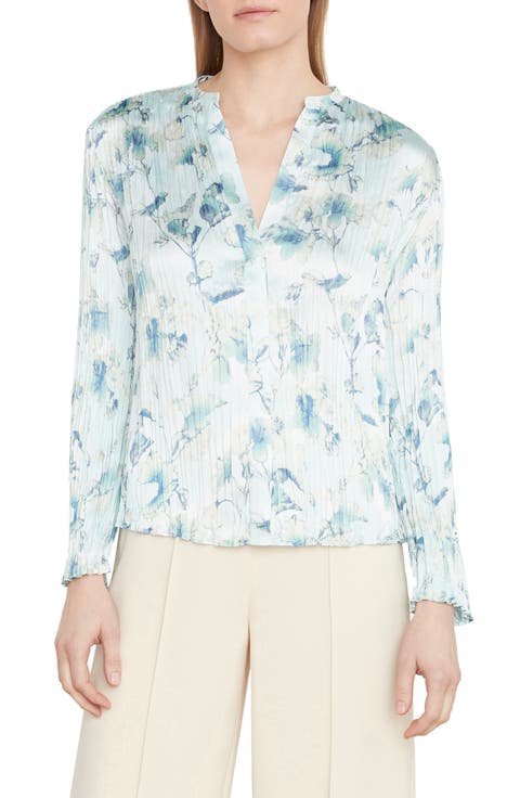 Floral Crushed Satin Blouse