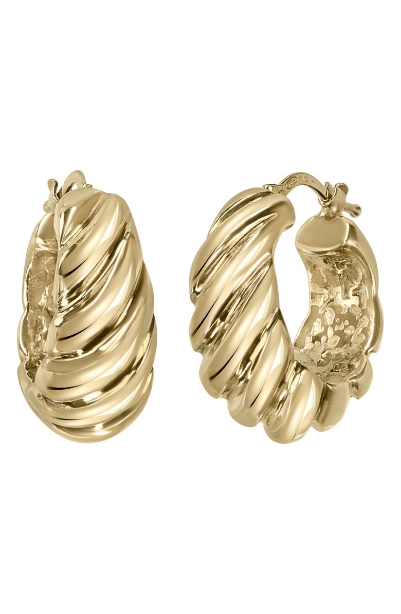 Bony Levy 14K Gold Twisted Hoop Earrings, Main, color, 14K Yellow Gold