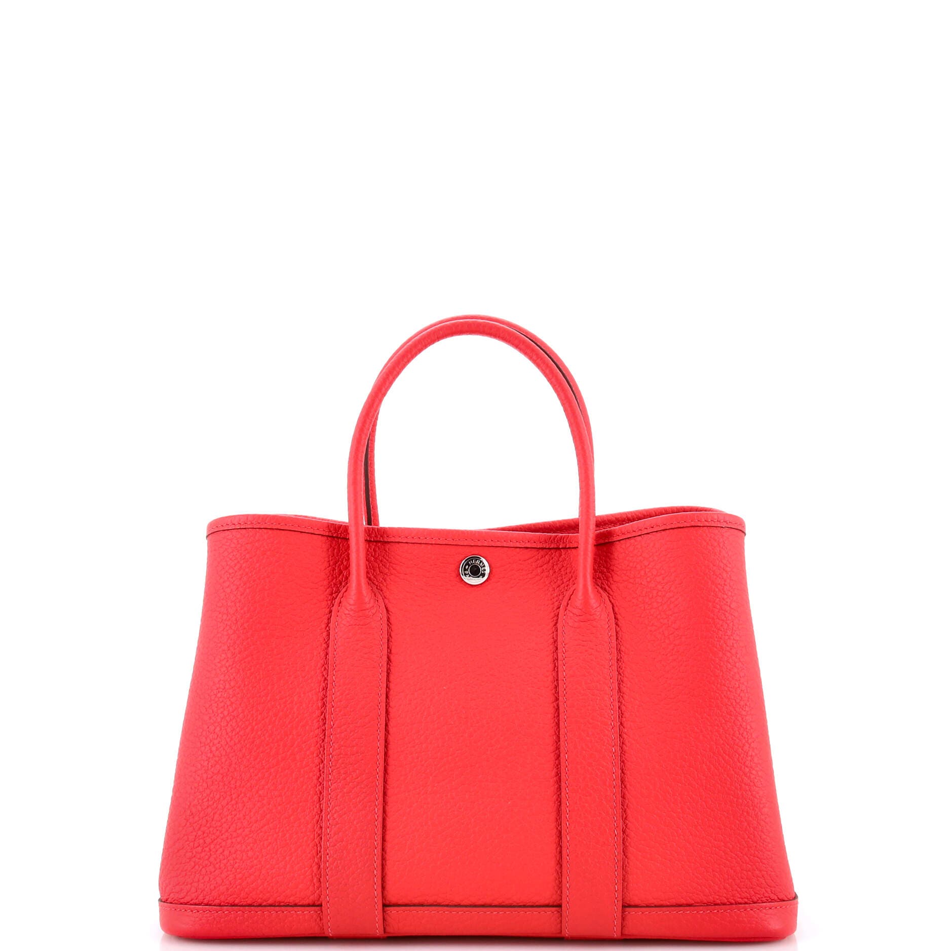 Pre-Owned Hermes Garden Party Tote Leather 30, Main, color, Bougainvillier