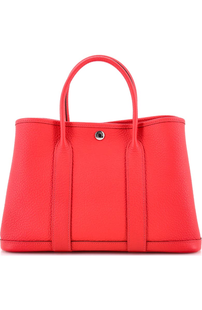 Pre-Owned Hermes Garden Party Tote Leather 30, Main, color, Bougainvillier