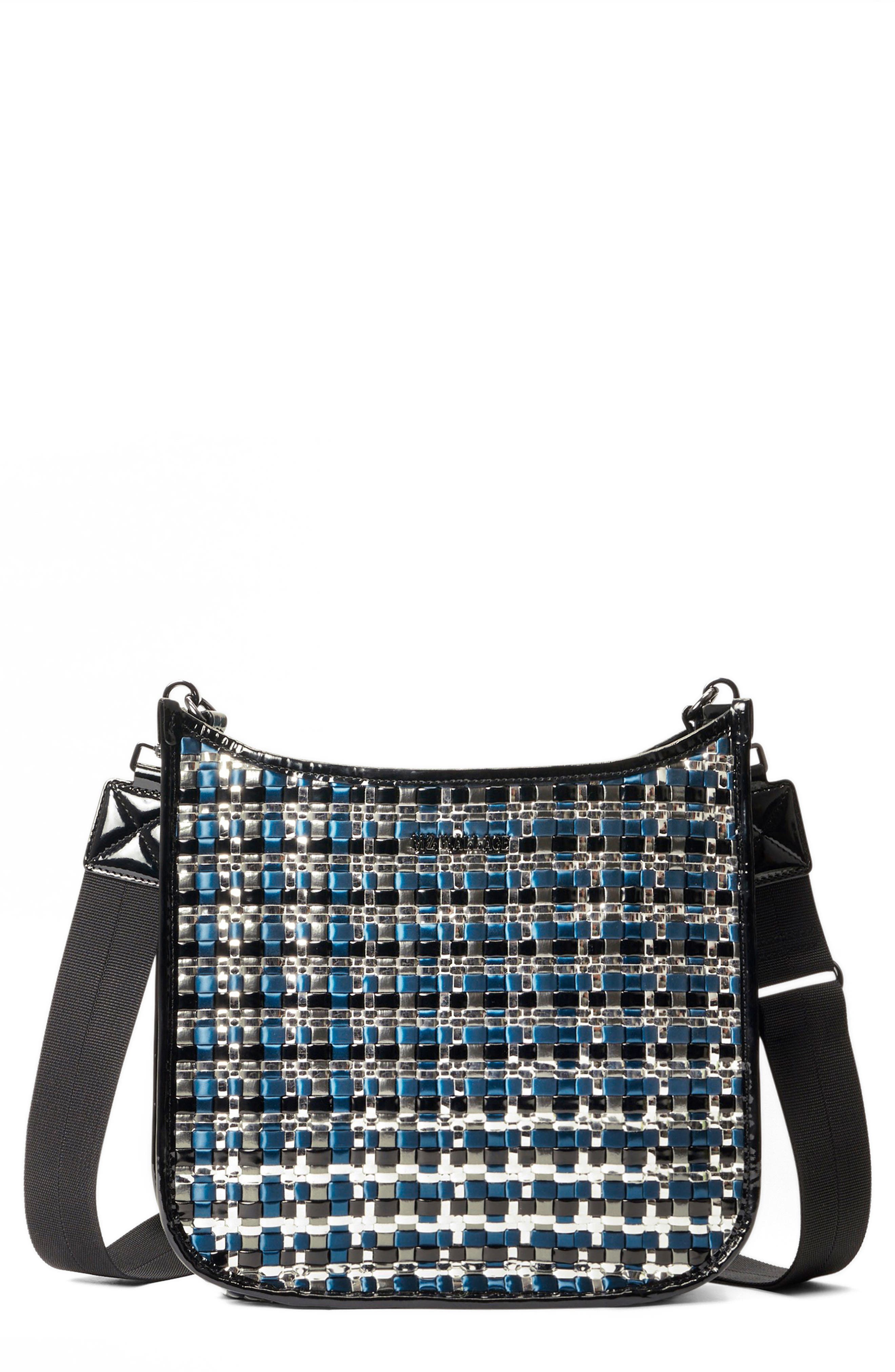 MZ Wallace Woven Nylon Box Crossbody Bag in Midnight Woven 