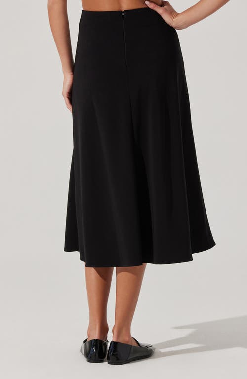 Astr The Label Flared Midi Skirt In Black