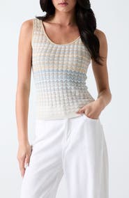 GUESS Rosalyn Metallic Pointelle Sweater Tank