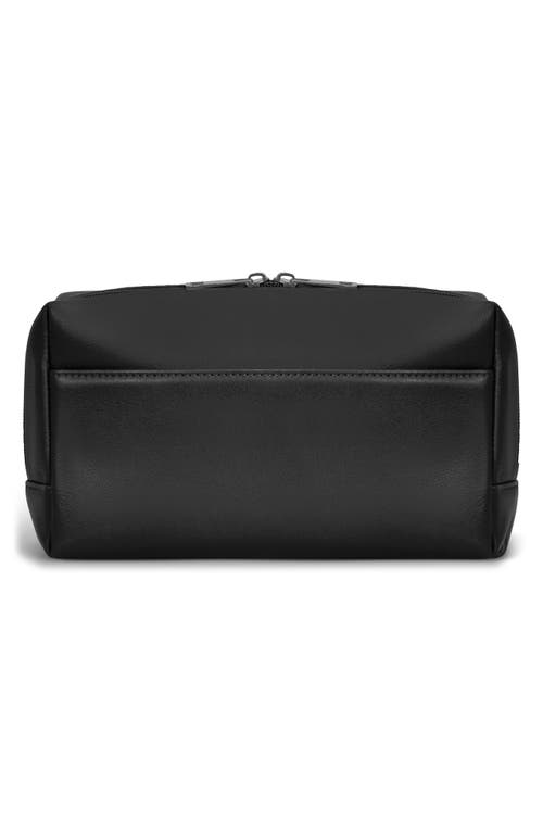 Champs Onyx Leather Dopp Kit In Black