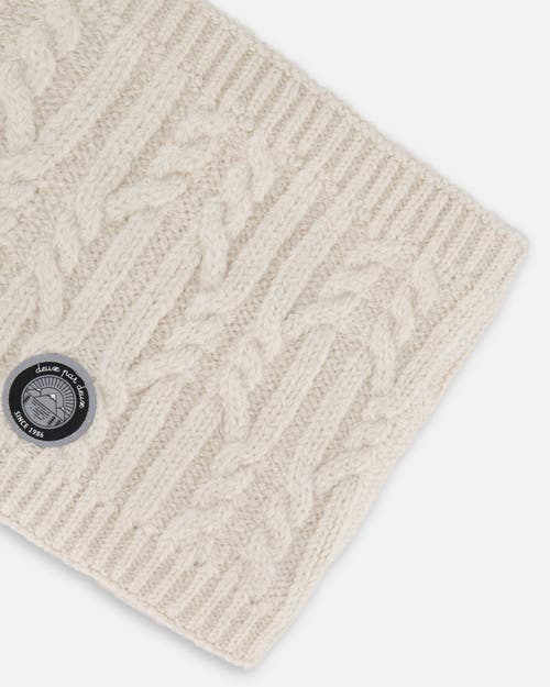 Deux Par Deux Kids Gender Inclusive Lined Winter Neckwarmer In White