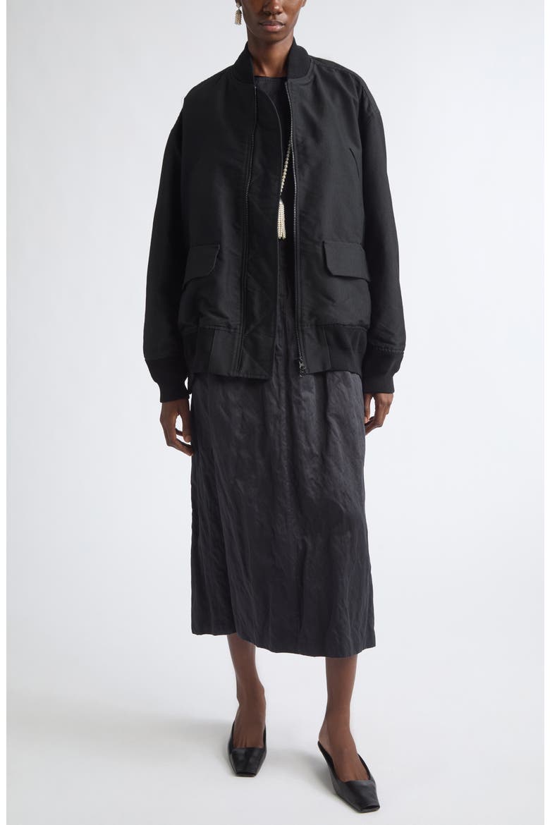 Aviator Oversize Jacket, Alternate, color, NOIR