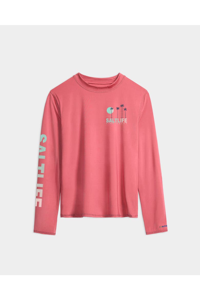 Palmline Performance Long Sleeve Tee, Main, color, Flamingo Heather