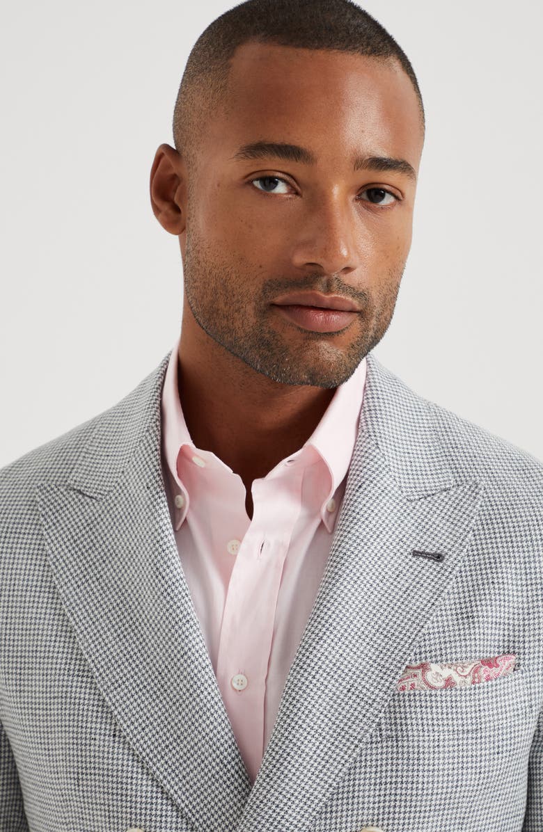 Brunello Cucinelli Houndstooth deconstructed blazer, Alternate, color, 