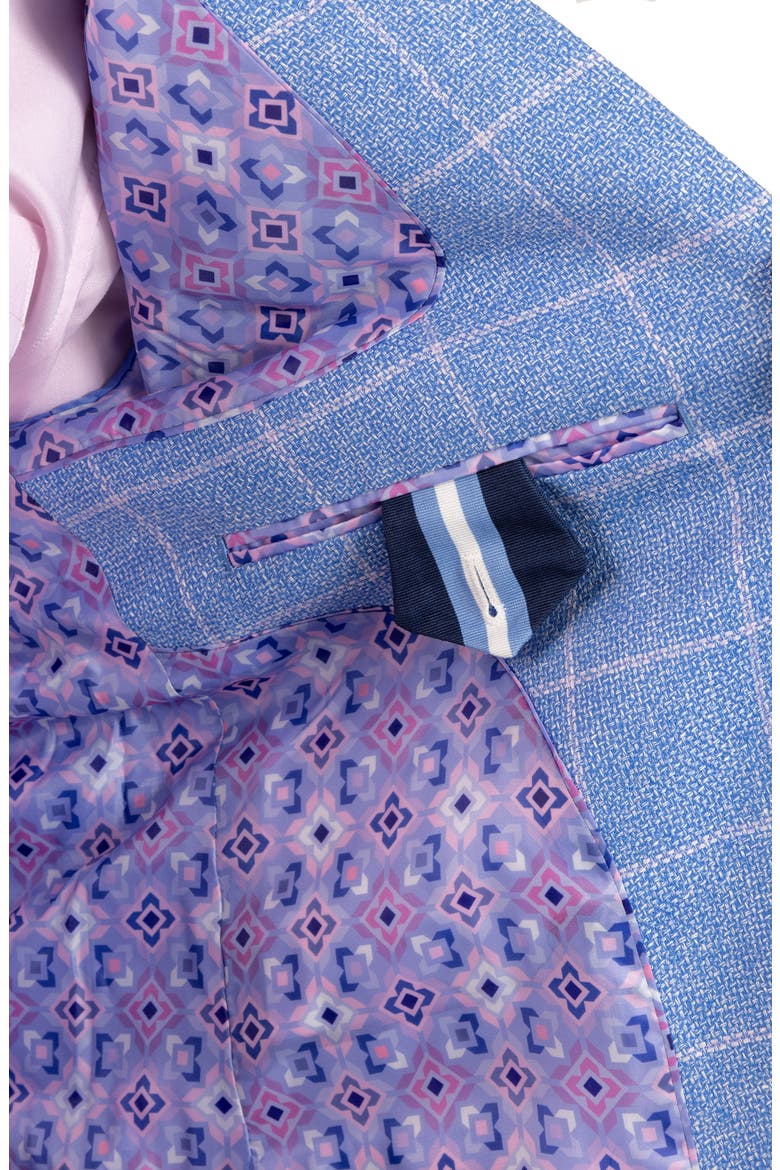 Yarn Dyed Windowpane Sport Coat, Alternate, color, BLUE