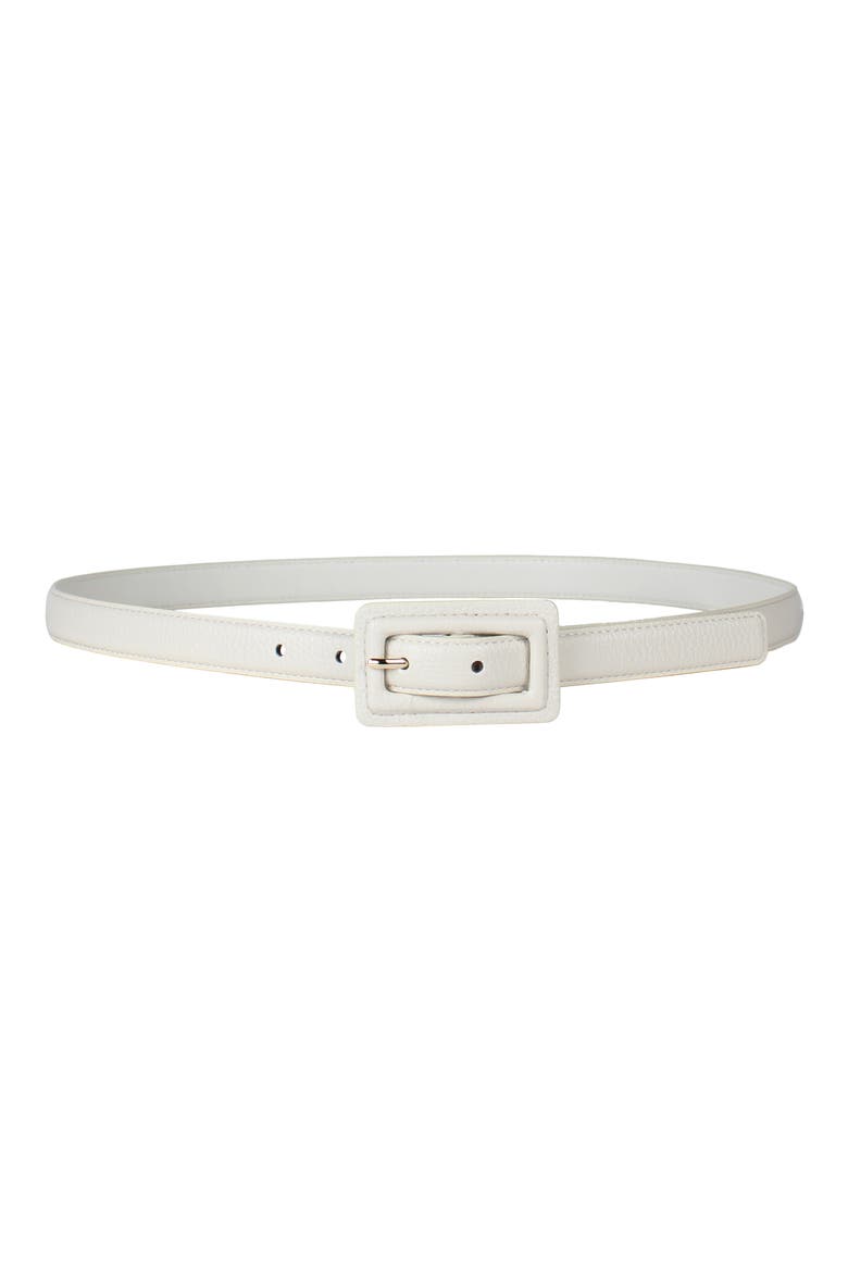 Pebbled Rectangular Buckle Belt, Main, color, OAT