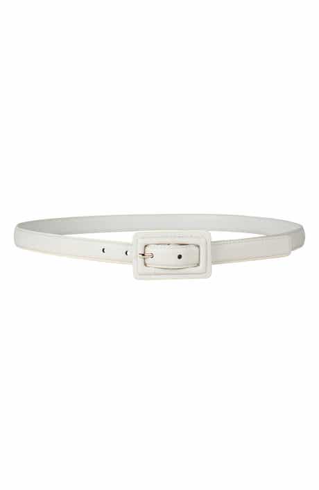 Pebbled Rectangular Buckle Belt