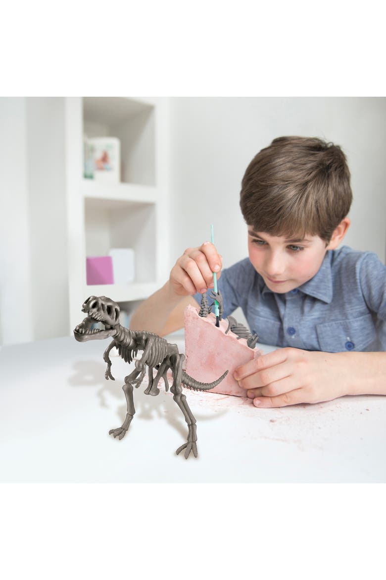 KidzLabs Dig A Dinosaur Skeleton, Tyrannosaurus Rex Kit, Alternate, color, Multicolored