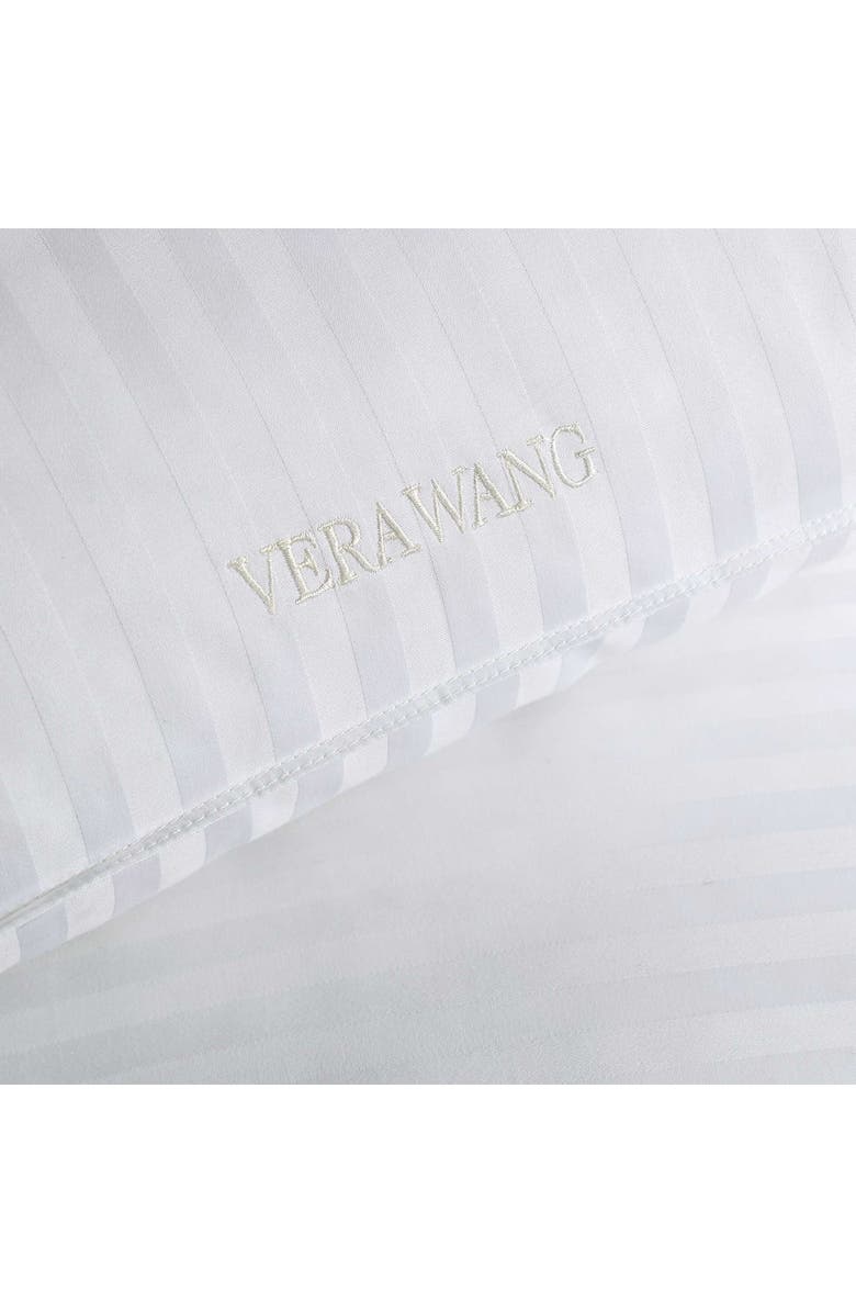Vera Wang Set of 2 Signature Solid Cotton Stripe Utility Pillows, Alternate, color, White