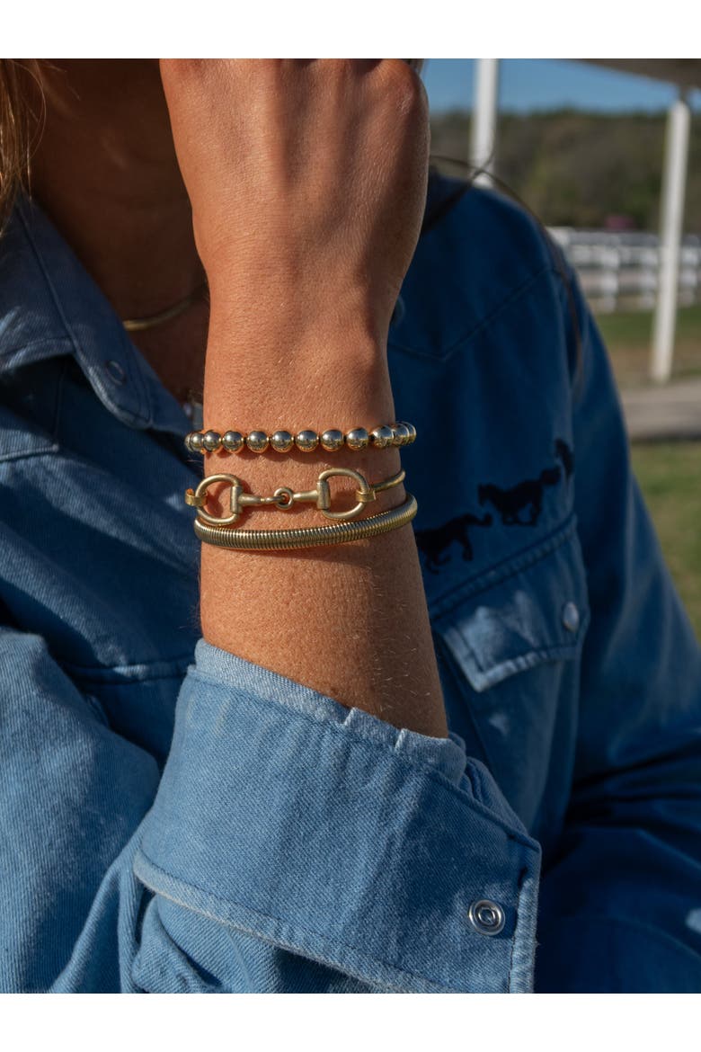 Brooks Horsebit Bracelet, Alternate, color, Gold