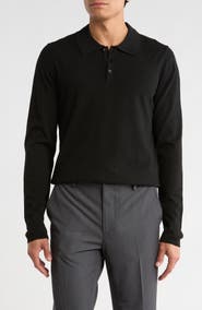 Robert Barakett Daniel Long Sleeve Polo Sweater
