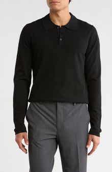 Robert Barakett Daniel Long Sleeve Polo Sweater