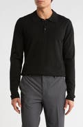 Robert Barakett Daniel Long Sleeve Polo Sweater