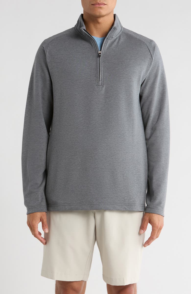 TravisMathew Dawn Hike Half Zip Pullover, Main, color, Dark Grey