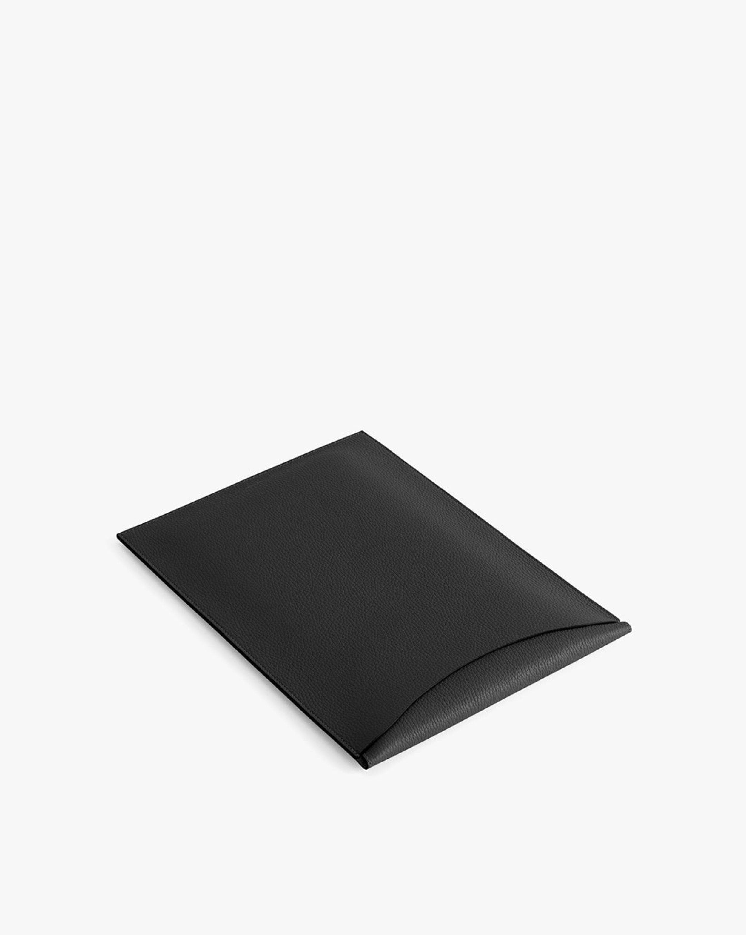 Cuyana Convertible Leather Laptop Sleeve 13-14-inch, Alternate, color, Black