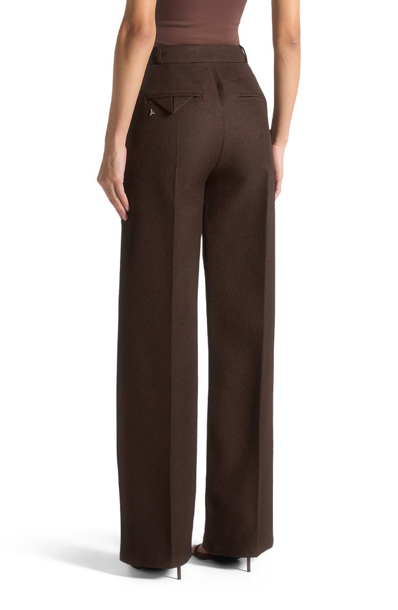 Manière De Voir Julie Tailored Twin Pleat Trousers, Alternate, color, Brown