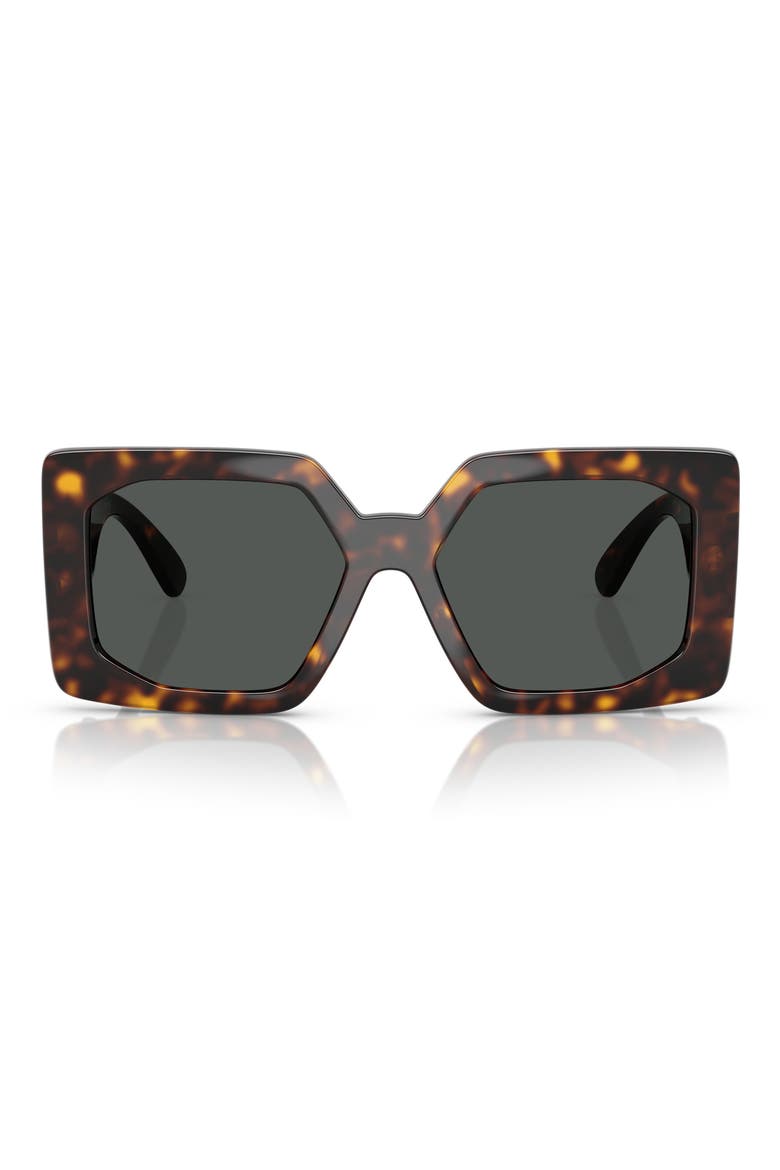 55mm Square Sunglasses, Main, color, HAVANA
