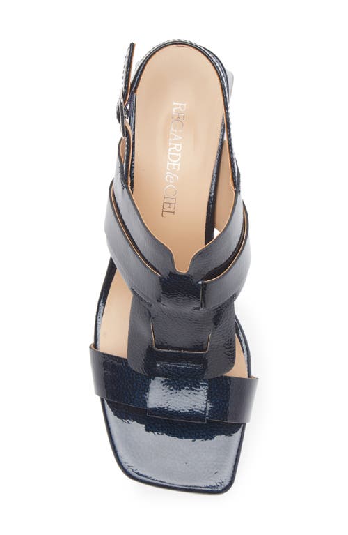 Regarde Le Ciel Amalia Slingback Sandal In Rock Navy 6920