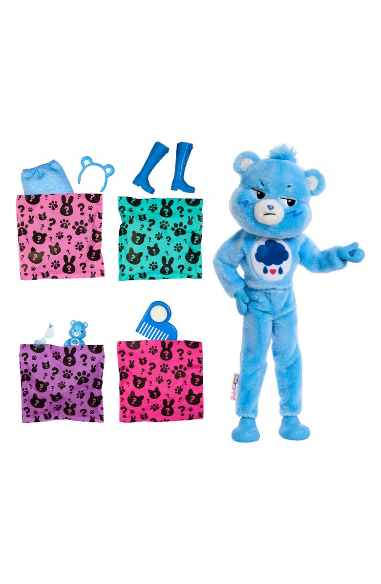 Barbie Care Bears Cutie Reveal<sup>™</sup> Grumpy Bear Doll with 10 Surprises, Alternate, color,