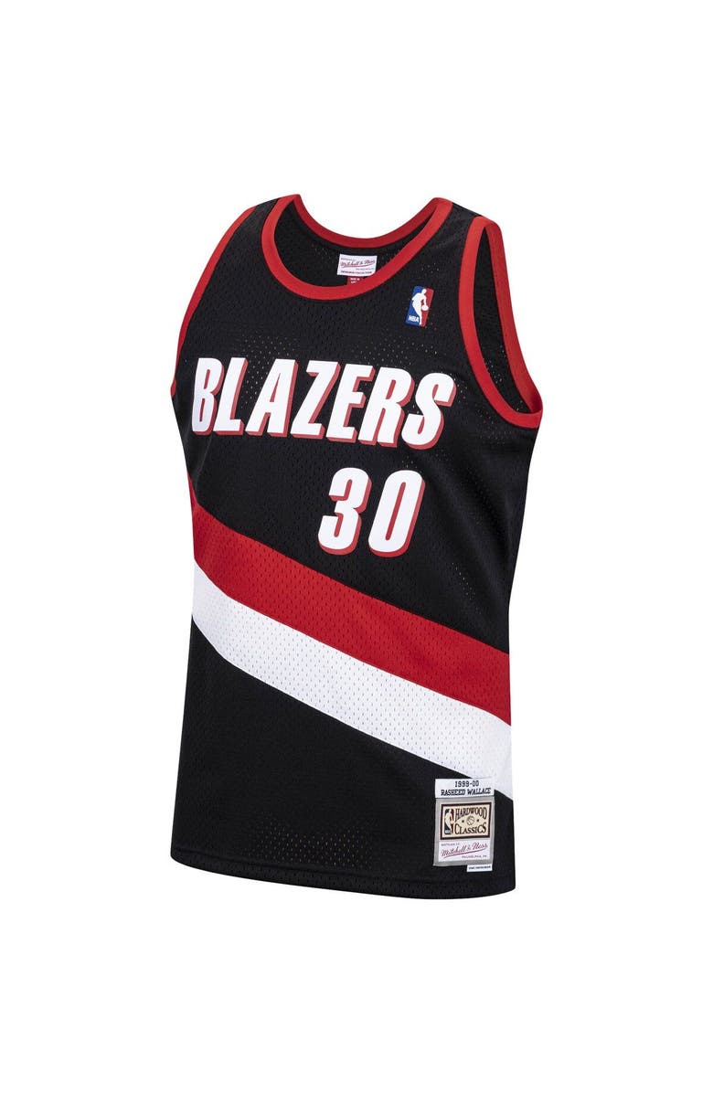 Mitchell & Ness Men's Mitchell & Ness Rasheed Wallace Black Portland Trail Blazers 1999/00 Hardwood Classics Swingman Jersey, Alternate, color, Black