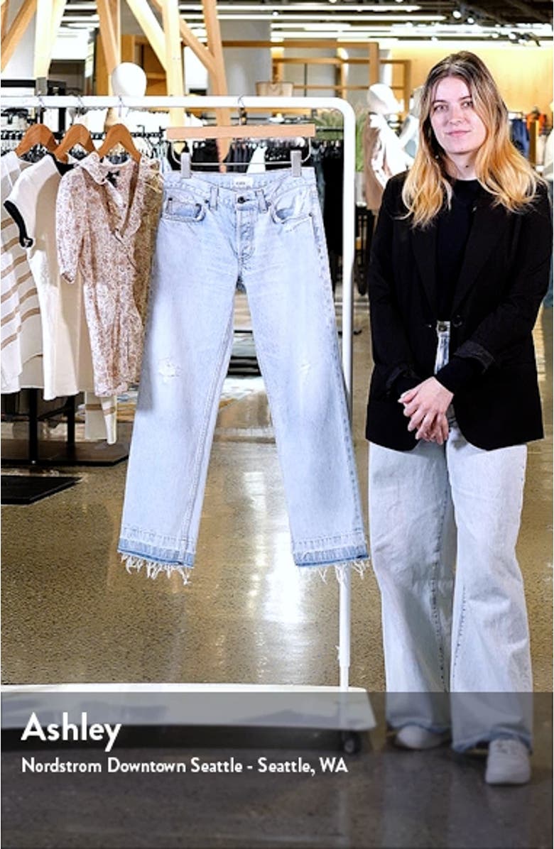 Low Rise Release Hem Straight Leg Jeans, sales video thumbnail