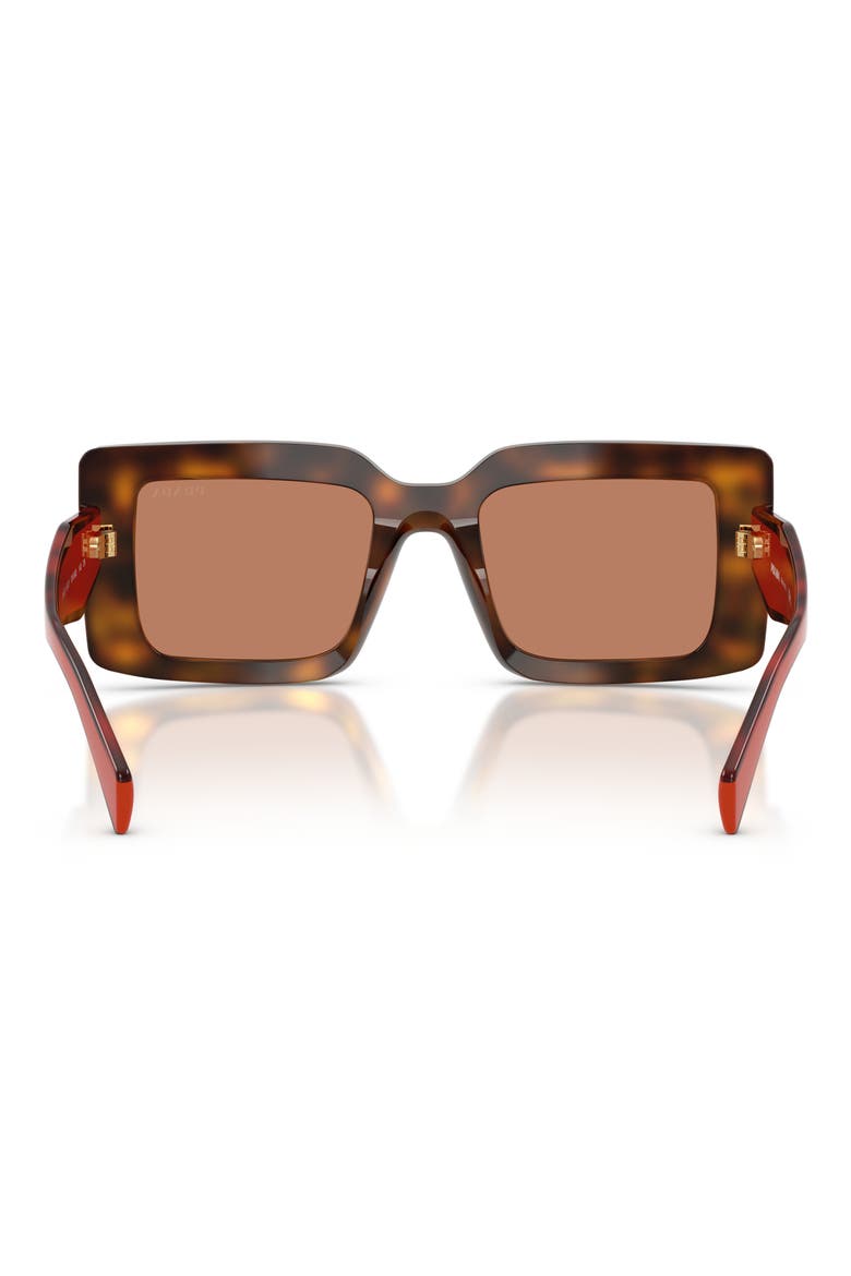 52mm Rectangular Sunglasses, Alternate, color, JUNIPER TORTOISE / BROWN