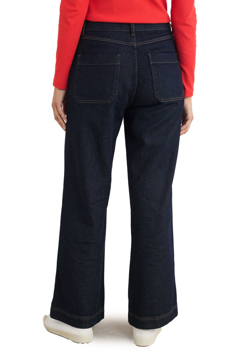 Sennen Cove High Waist Wide Leg Jeans, Alternate, color, DARK WASH GRAIN