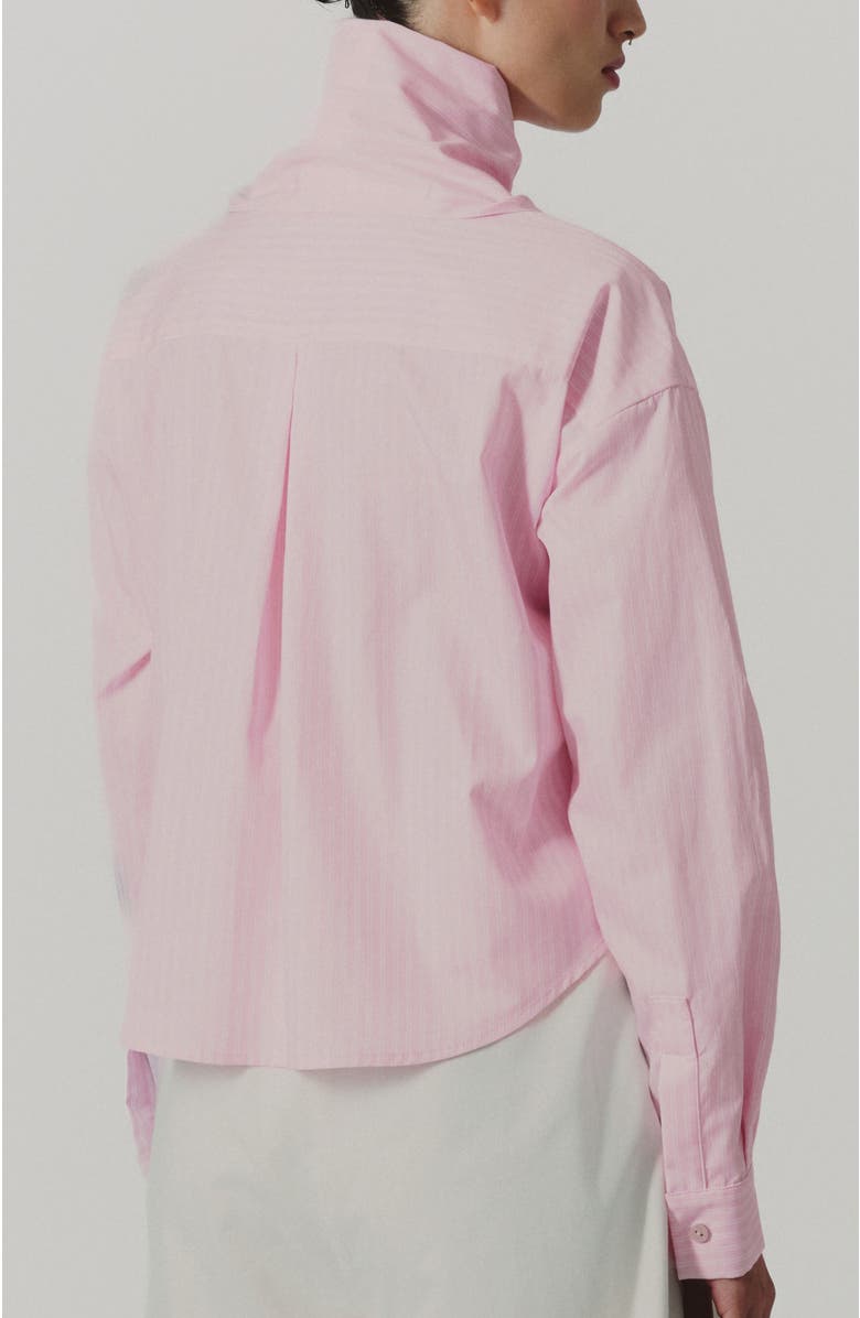 De Loreta Laurel Long Sleeve Button-Up Cotton Shirt, Alternate, color, Mil Rayas Rosa Print