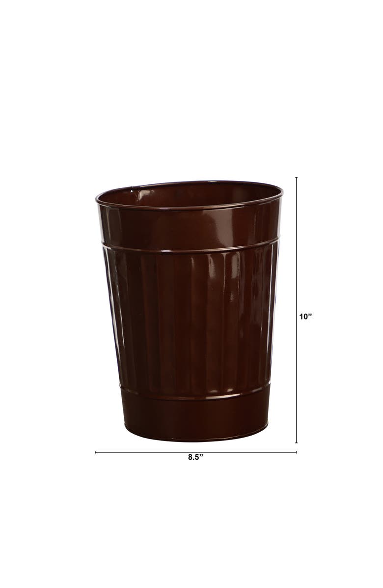 NEARLY NATURAL 10-in Farmhouse Country Pail Planter, Alternate, color, Brown
