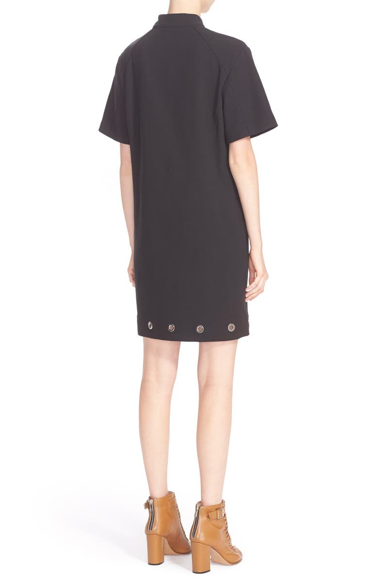 Belstaff Grommet Detail Stretch Cotton Shift Dress, Alternate, color,