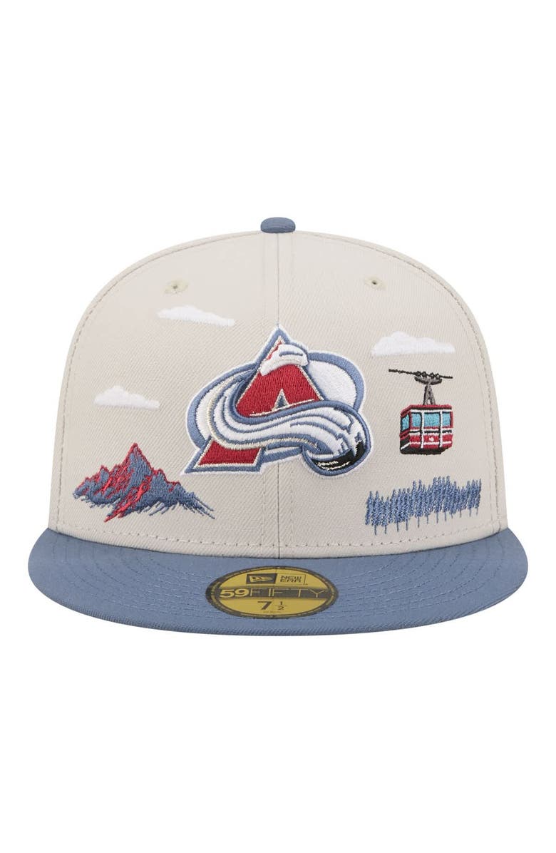 New Era Men's New Era  Tan/Blue Colorado Avalanche Localized City Icon 59FIFTY Fitted Hat, Alternate, color, Tan