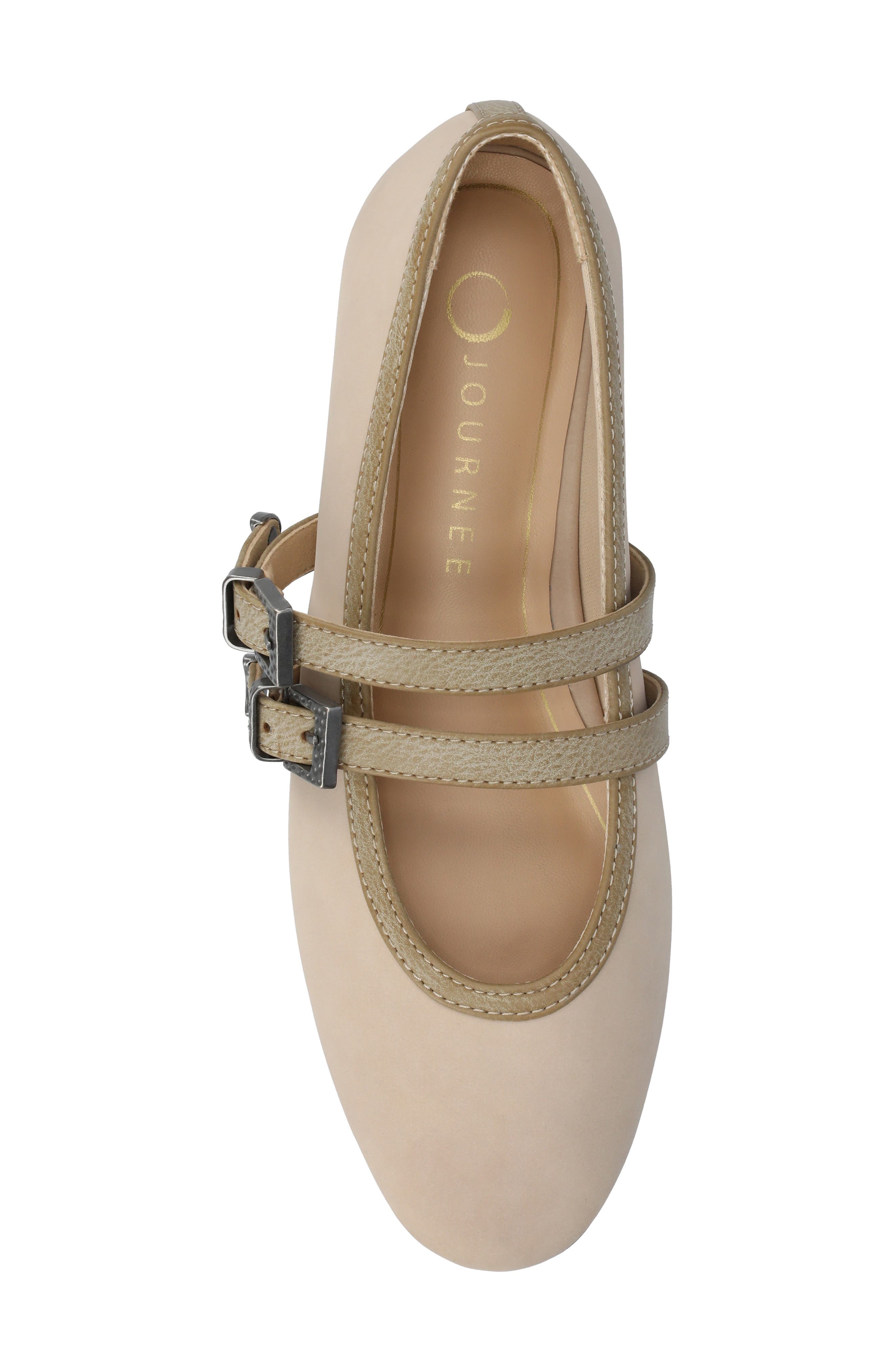 Florene Double Buckle Mary Jane Flat, Alternate, color, SAND
