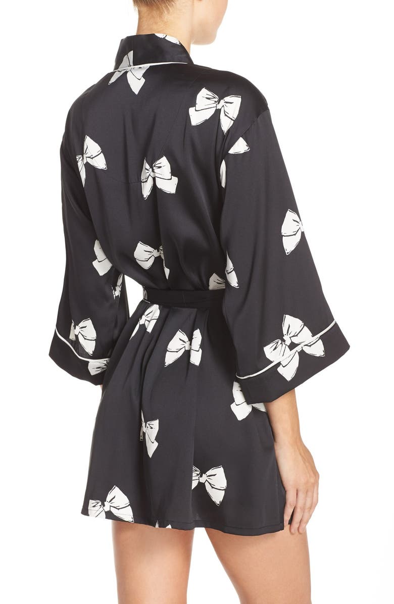 ZDNU KATE SPADE kate spade new york print charmeuse robe, Alternate, color, 