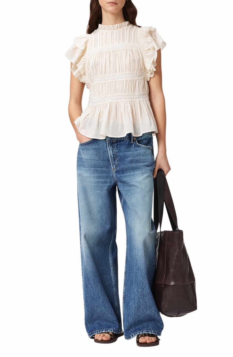 AllSaints Aki Crossover Wide Leg Jeans, Alternate, color, 
