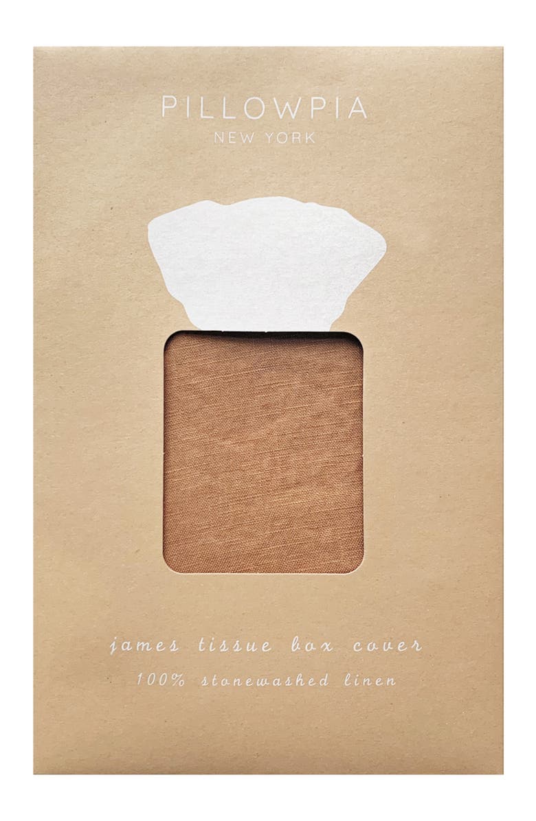 Pillowpia James Tissue Box Cover, Alternate, color, Fawn