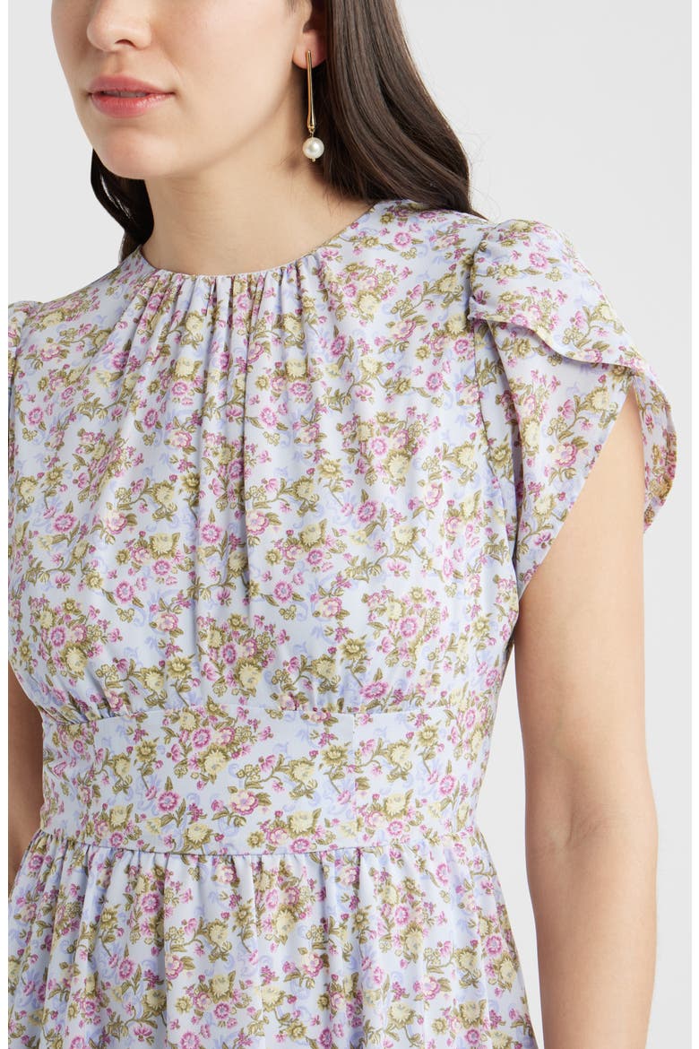 Fit & Flare Minidress, Alternate, color, BLUE SAVANNAH MEDALLION