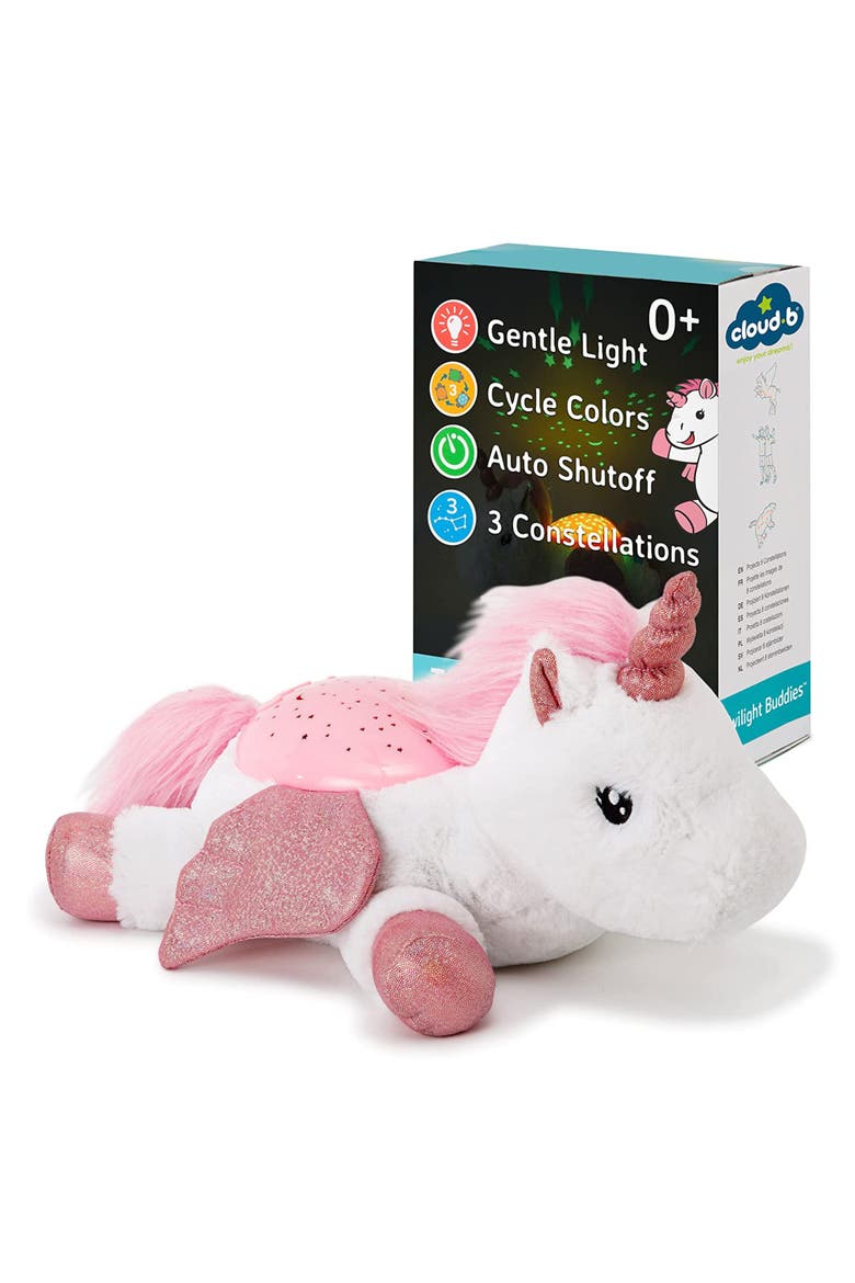 Twilight Buddies™ Unicorn Projector Nightlight, Main, color, WHITE/ PINK