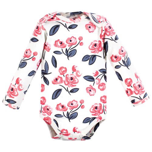 Touched By Nature Little Soft Organic Cotton Long-sleeve One-piece Essentials In Pink