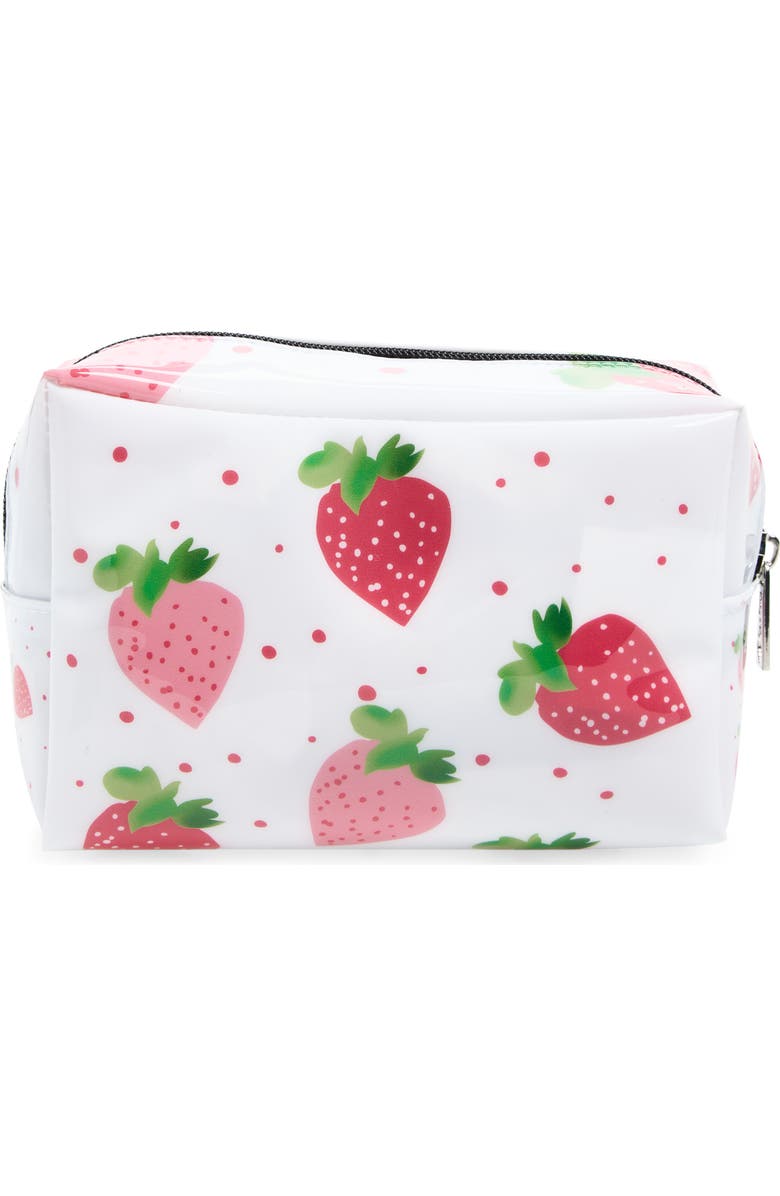 Ruby & Ry Kids' Strawberry Zip Pouch, Alternate, color, White