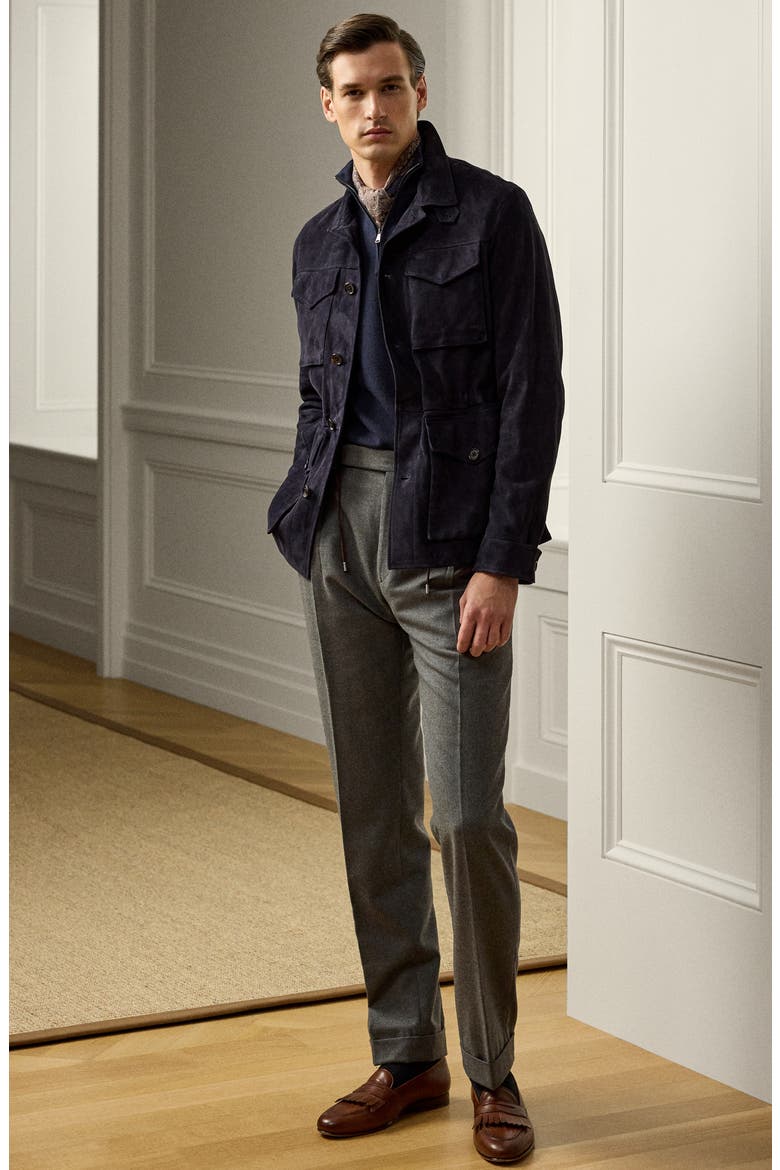 Wool Piqué Quarter Zip Pullover, Alternate, color, CLASSIC CHAIRMAN NAVY