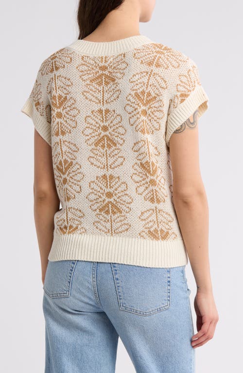 BLU PEPPER BLU PEPPER FLORAL JACQUARD SWEATER