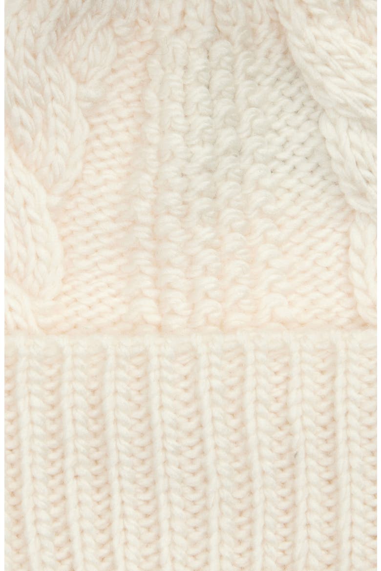 Kids Oh Mega Beanie with Faux Fur Pom, Alternate, color, WHITE DUNE