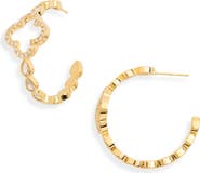 EYE CANDY LOS ANGELES Sonya CZ Clover Hoop Earrings