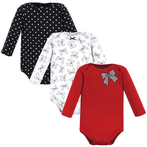 Essential All-Cotton Long-Sleeve Bodysuit Triple Pack (Baby)
